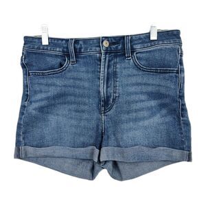 Old Navy High-Rise WOW shorts women's size 6 medium wash blue cuffed